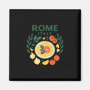 Aimant Rome Italie Souvenir Pâtes Italiennes Et Conceptio