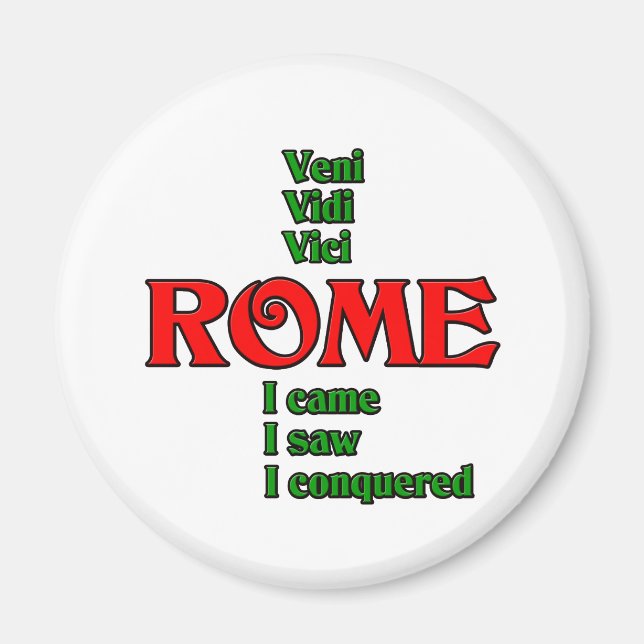 Aimant Rome Italie Veni Vidi Vici (Devant)