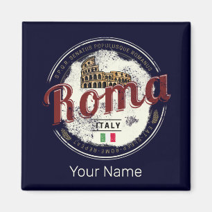 Aimant Rome Italy Retro Colosseum Vintage Holiday
