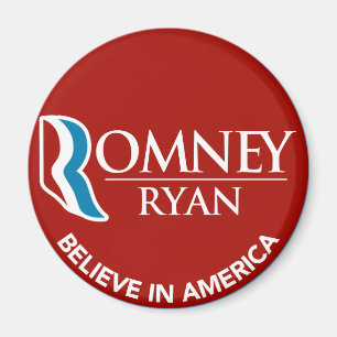 Aimant Romney Ryan croient en rouge rond de l'Amérique