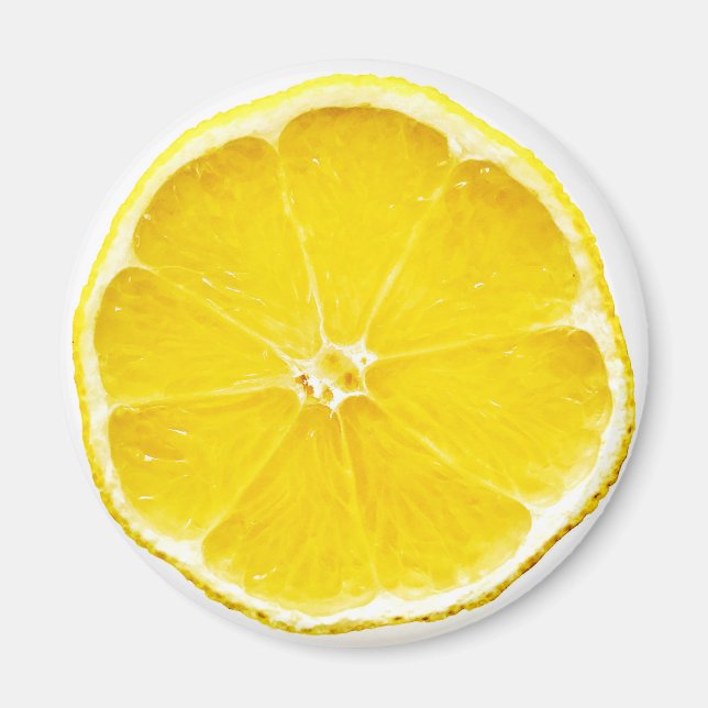 Aimant rond à tranche de citron (Devant)