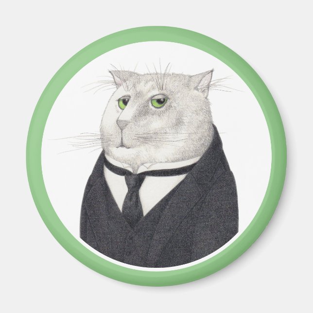 Aimant rond BUTLER CAT (Devant)