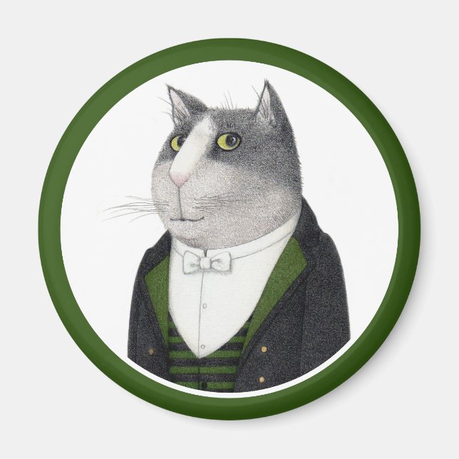 Aimant rond CAT FOOTMAN (Devant)