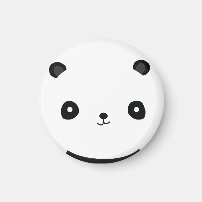 Aimant rond Cute Panda 2 pouces (Devant)