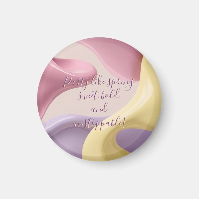Aimant rond dans un graphique abstrait stylisé (Devant)