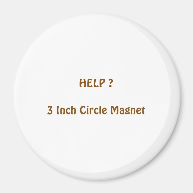 Aimant rond de 3 pouces (Devant)