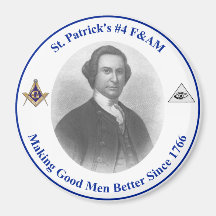 Aimant rond de 3 pouces avec logo St. Patrick
