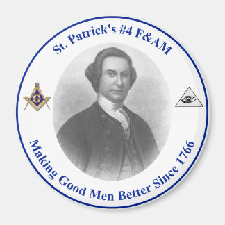 Aimant rond de 3 pouces avec logo St. Patrick