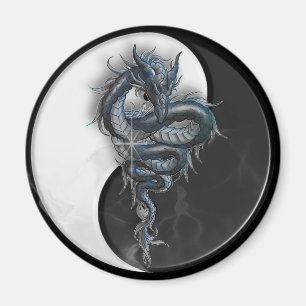 Aimant rond de dragon chinois de Yin Yang