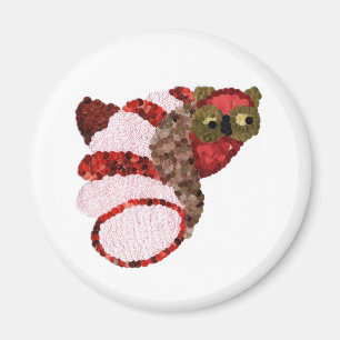 Aimant rond de hibou
