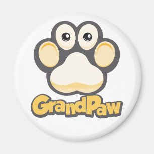 Aimant rond de logo de Grandpaw