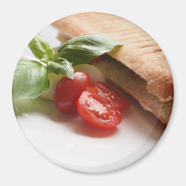 Aimant rond de nourriture italienne (Devant)