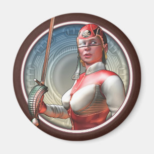 Aimant rond de pirate de l'espace de Stylin
