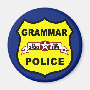 Aimant rond de police de grammaire