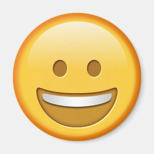 Aimant rond d'emoji drôle