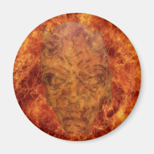 Aimant rond démon feu