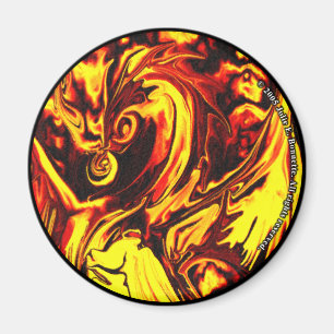 Aimant rond d'esprit du feu