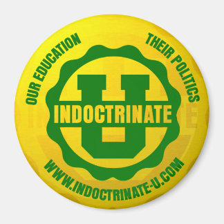 Aimant rond du logo de rayonnement "Indoctrinate U