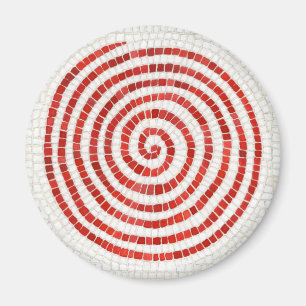 Aimant rond en mosaïque à roue à aubes