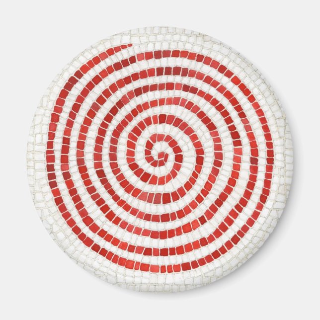 Aimant rond en mosaïque à roue à aubes (Devant)