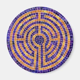 Aimant rond MOSAÏQUE LABYRINTH