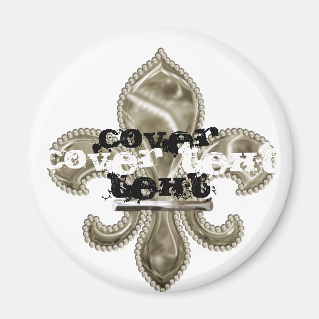 Aimant rond Or Fleur de Lis (Devant)