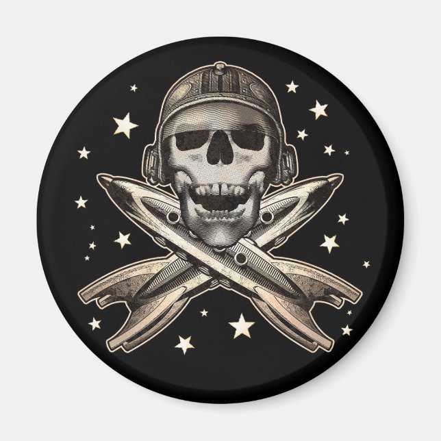 Aimant rond Pirate D'Espace (Devant)