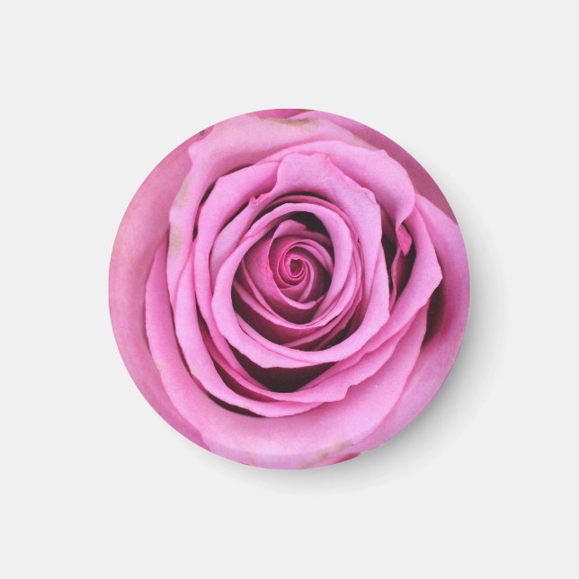 Aimant rond rose (Devant)