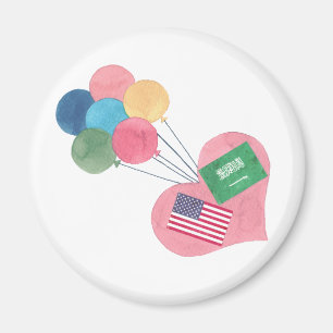 aimant rond Saoudien-américain