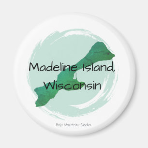 Aimant rond vert Madeline