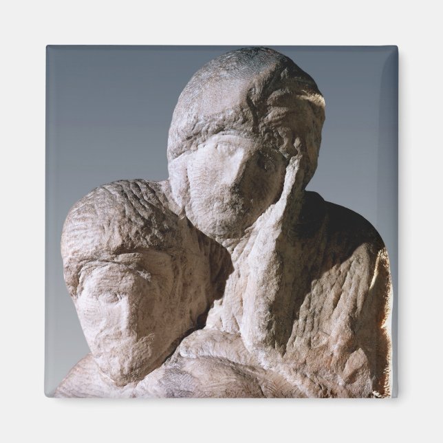 Aimant Rondanini Pieta, détail des têtes du Christ (Devant)