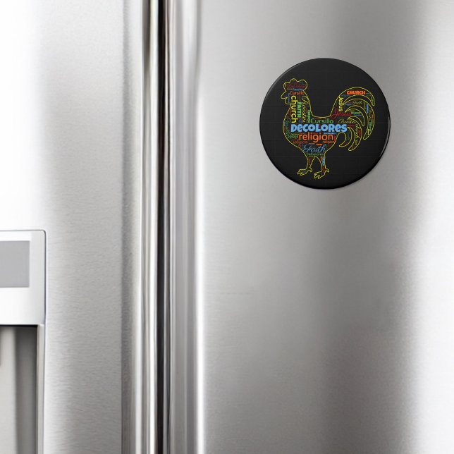 Aimant Rooster de DeColores Cursillo Mot Cloud (Créateur téléchargé)