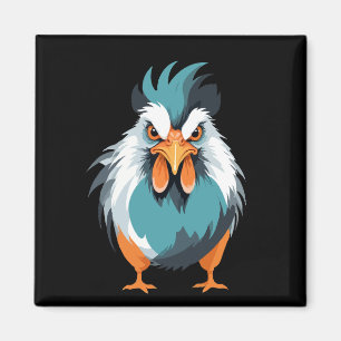 Aimant Rooster Vector Art avec des couleurs vives