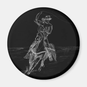 Aimant Roping de cowboy