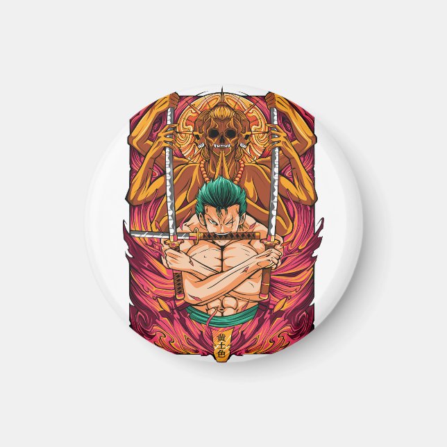 Aimant Roronoa Zoro One Piece (Devant)