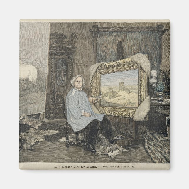 Aimant Rosa Bonheur dans son studio (Devant)