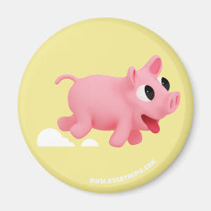 Aimant Rosa the Pig love Running
