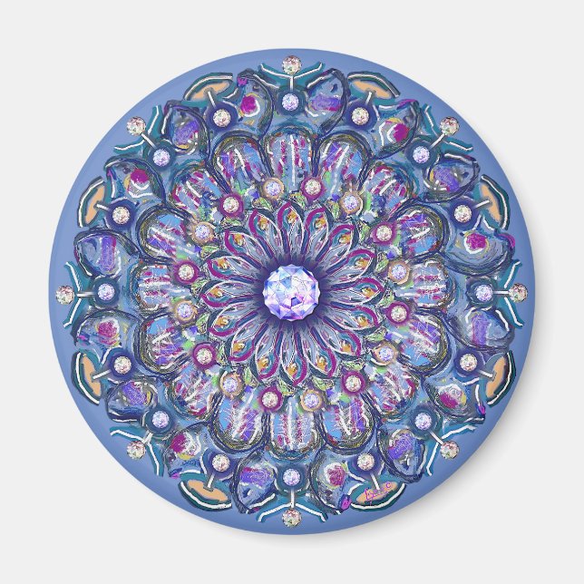 Aimant Rosace bleue (Devant)