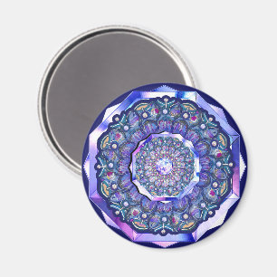 Aimant Rosace bleue