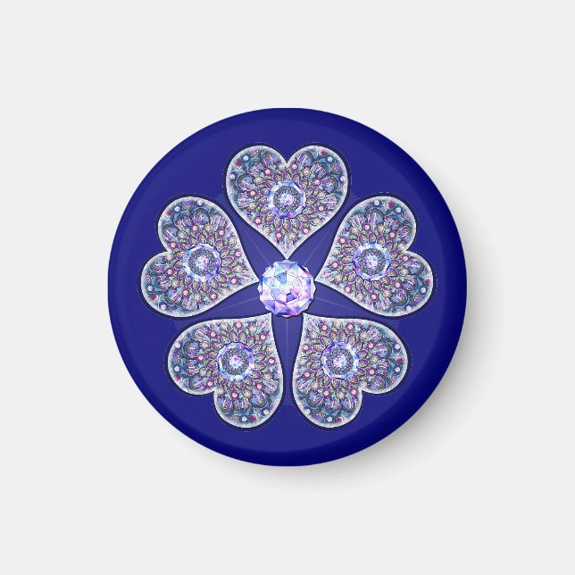 Aimant Rosace bleue (Devant)