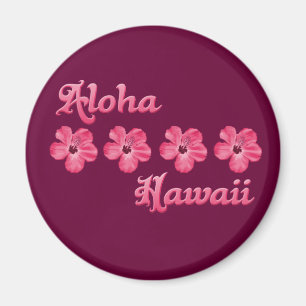 Aimant Rose Aloha Hawaï