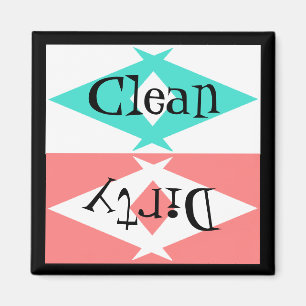 Aimant Rose blanc de rétro noir vintage de turquoise de ~
