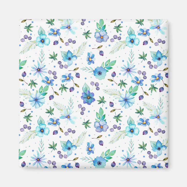 Aimant Rose bleu (Devant)