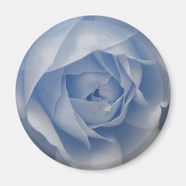 Aimant Rose bleu unique (Devant)