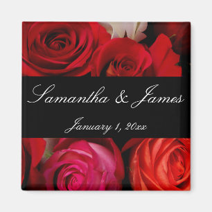 Aimant Rose Bouquet Mariage personnel