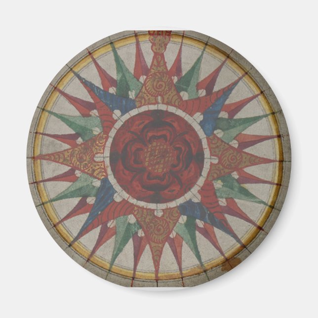 Aimant Rose Compass manuscrit (Devant)