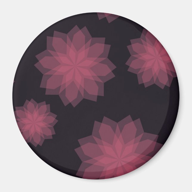 Aimant Rose, cool, tendance, abstraction de fleurs modern (Devant)