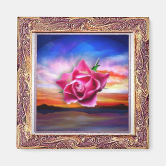 Aimant Rose dans l'aimant encadré dans le ciel