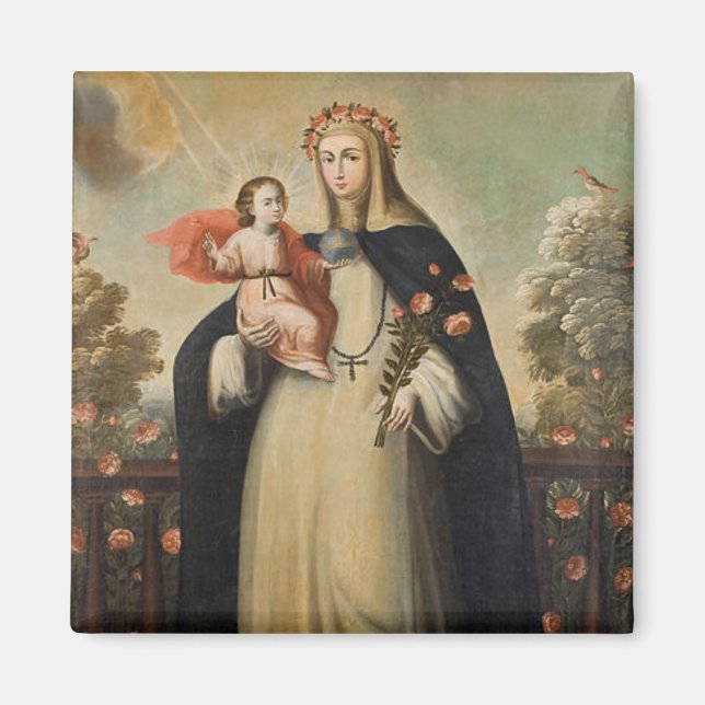 Aimant Rose de Lima avec l'enfant Jésus (Devant)
