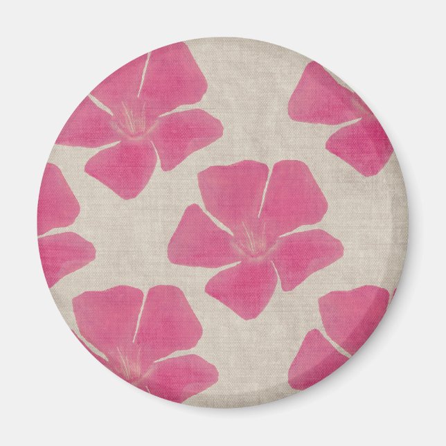 Aimant rose de motif de fleur (Devant)